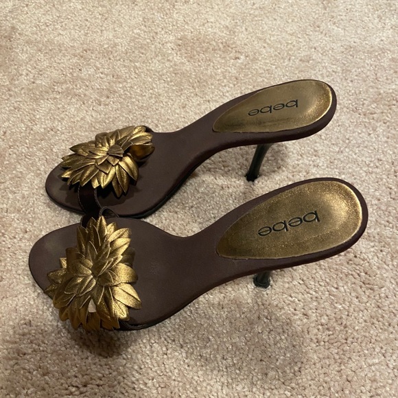 Vintage Bebe Flower Sandals - Size 7 - Picture 1 of 3